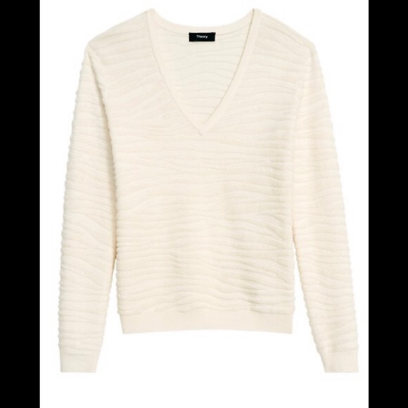 Theory zebra plush ivory sweater - Picture 2 of 7